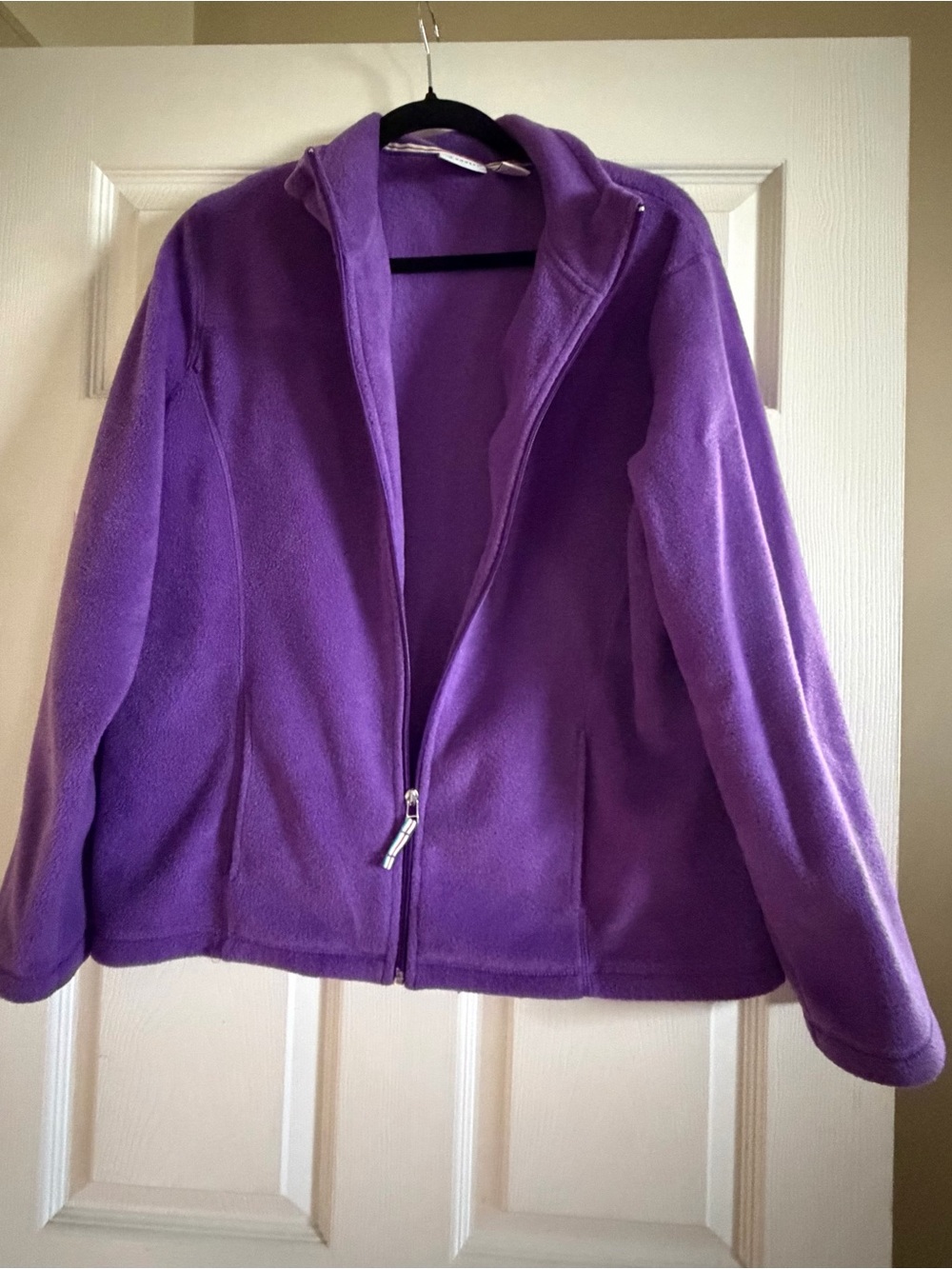 Kim Rogers Purple Fleece Zip-Up Jacket